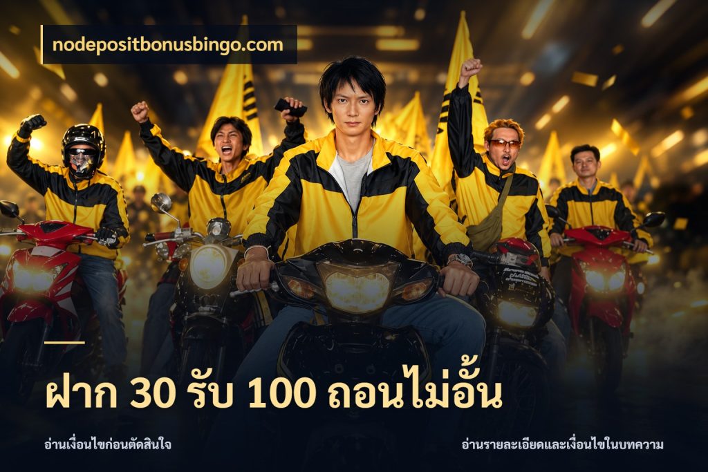 ฝาก 30 รับ 100 ถอนไม่อั้น จุดเด่นของเครดิตที่คนชอบเกมอยากรู้ สไตล์ nodepositbonusbingo.com