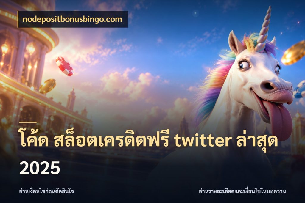โค้ด สล็อตเครดิตฟรี twitter ล่าสุด 2025 เครดิตแต่ละรูปแบบมีมุมไหนให้ดู กับ nodepositbonusbingo.com