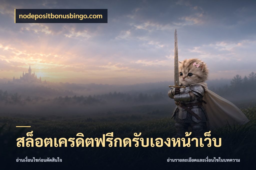 สล็อตเครดิตฟรีกดรับเองหน้าเว็บ สีสันของเครดิตฟรีและเกมแนวที่ชอบ ในมุม nodepositbonusbingo.com