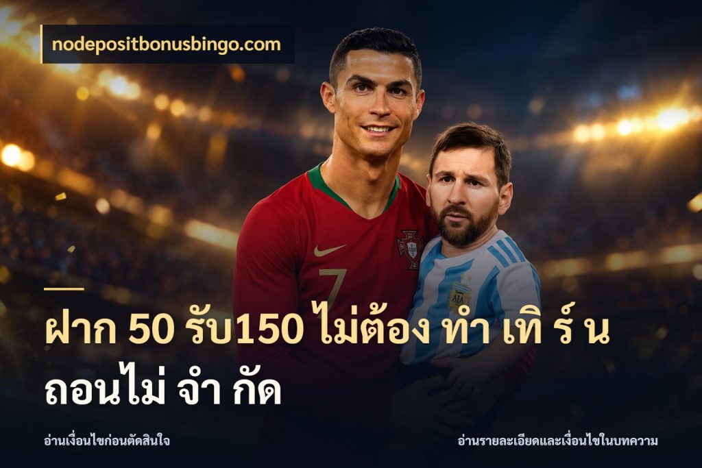 ฝาก 50 รับ150 ไม่ต้อง ทํา เทิ ร์ น ถอนไม่ จํา กัด รูปแบบโบนัสกับสิทธิ์ของสายเกม กับ nodepositbonusbingo.com
