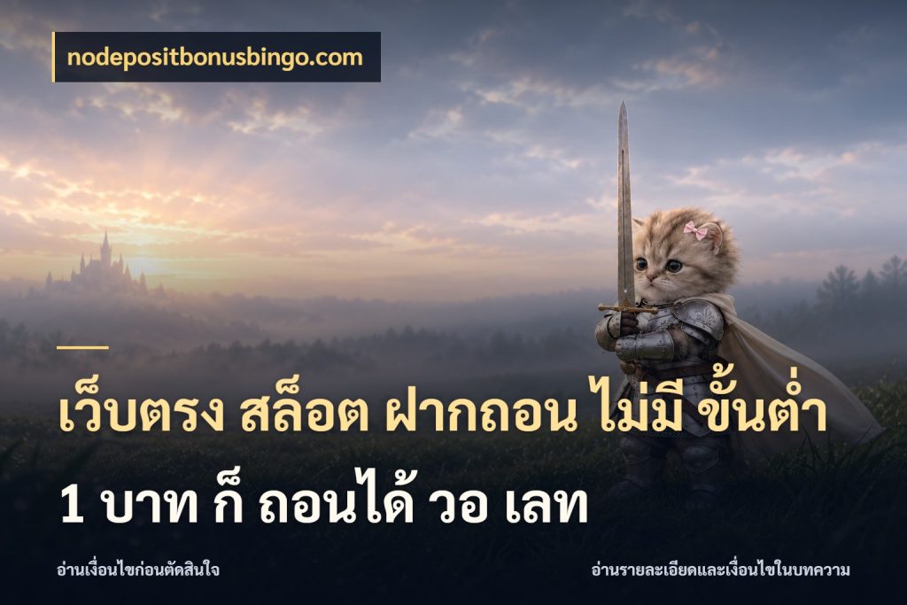 เว็บตรง สล็อต ฝากถอน ไม่มี ขั้นต่ำ 1 บาท ก็ ถอนได้ วอ เลท ยอดเริ่มต้นน่าจับตากับสิทธิ์ที่เกี่ยวข้อง ในมุม nodepositbonusbingo.com
