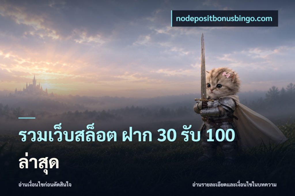 รวมเว็บสล็อต ฝาก 30 รับ 100 ล่าสุด