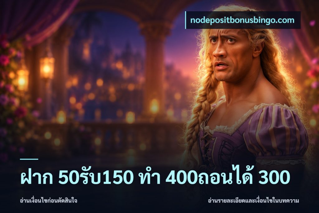 ฝาก 50รับ150 ทํา 400ถอนได้ 300