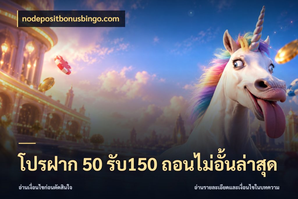โปรฝาก 50 รับ150 ถอนไม่อั้นล่าสุด nodepositbonusbingo.com ยอดฝากและยอดรับในมุมของคนชอบลุ้น