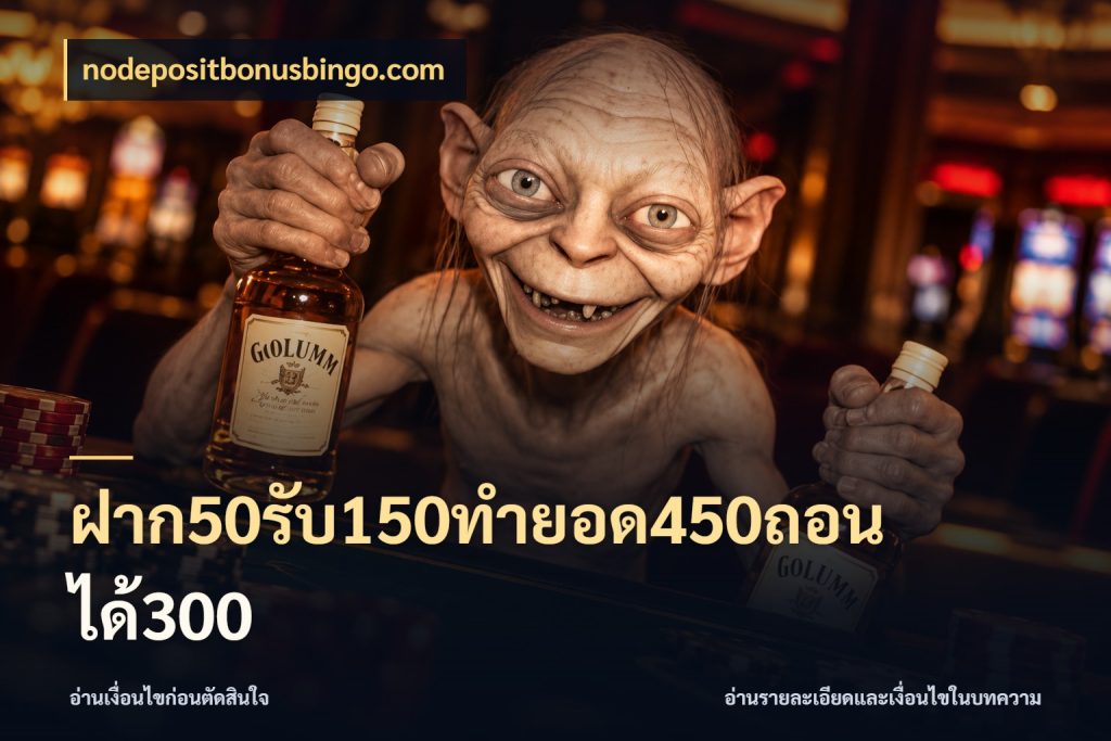 ฝาก50รับ150ทำยอด450ถอนได้300 ยอดฝากและยอดรับในมุมของคนชอบลุ้น ในมุม nodepositbonusbingo.com