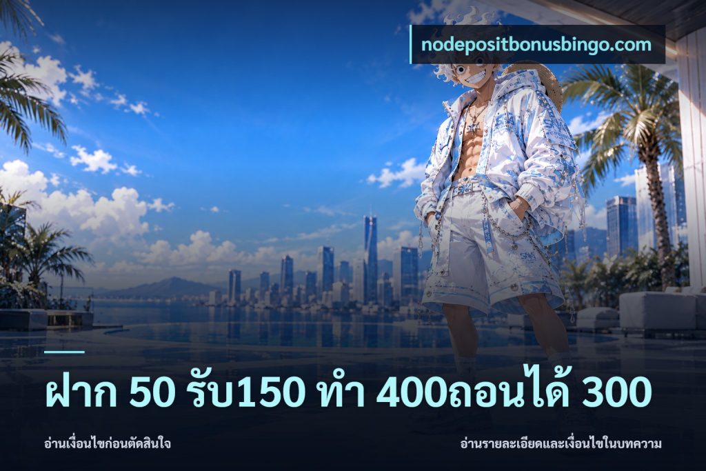 ฝาก 50 รับ150 ทํา 400ถอนได้ 300